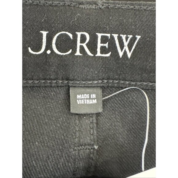 J.Crew Women's 25 Petite 96' Stretch Slim Wide Leg Jeans Black NWT Inseam 24" - Picture 9 of 16